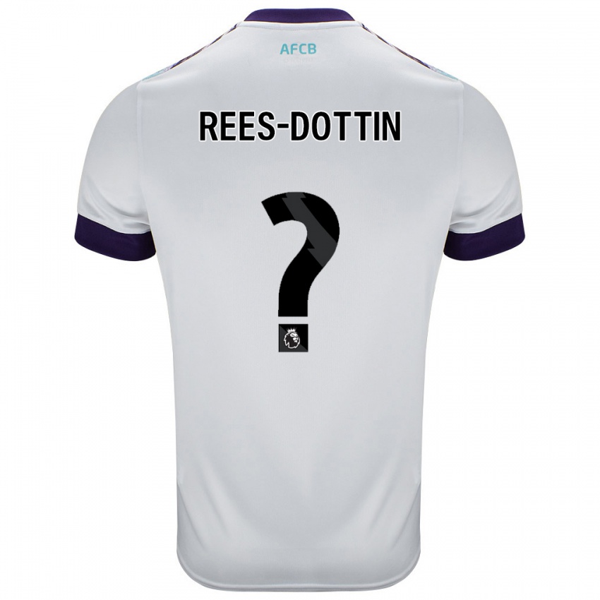 Niño Camiseta Remy Rees-Dottin #0 Blanco Verde Púrpura 2ª Equipación 2024/25 La Camisa