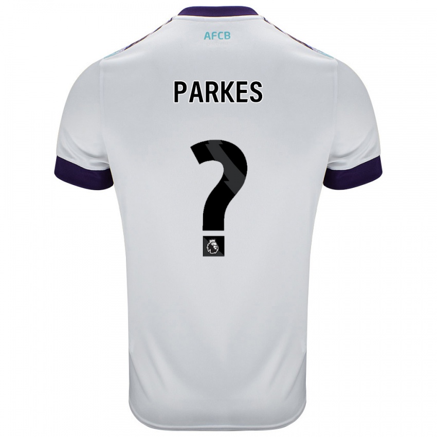 Niño Camiseta Sonny Parkes #0 Blanco Verde Púrpura 2ª Equipación 2024/25 La Camisa