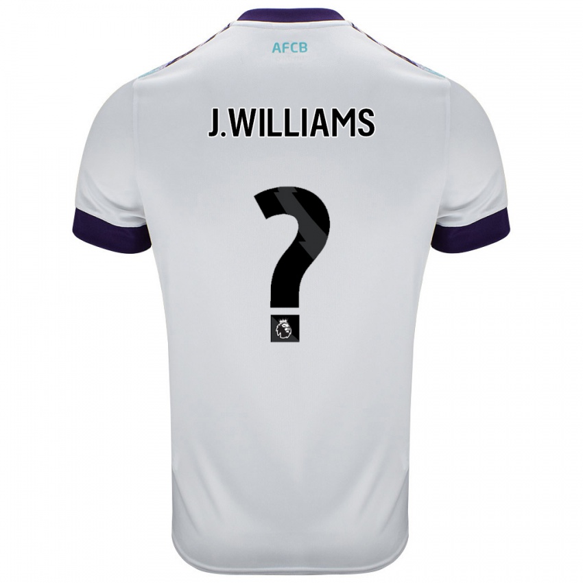 Niño Camiseta Jay Williams #0 Blanco Verde Púrpura 2ª Equipación 2024/25 La Camisa