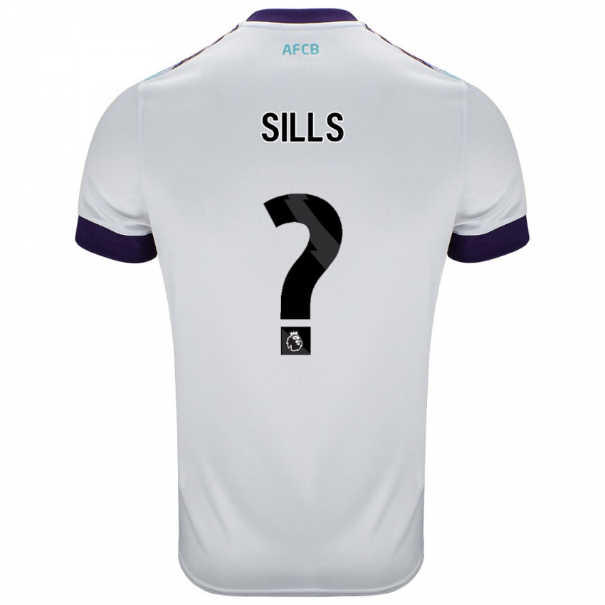 Niño Camiseta Ethan Sills #0 Blanco Verde Púrpura 2ª Equipación 2024/25 La Camisa