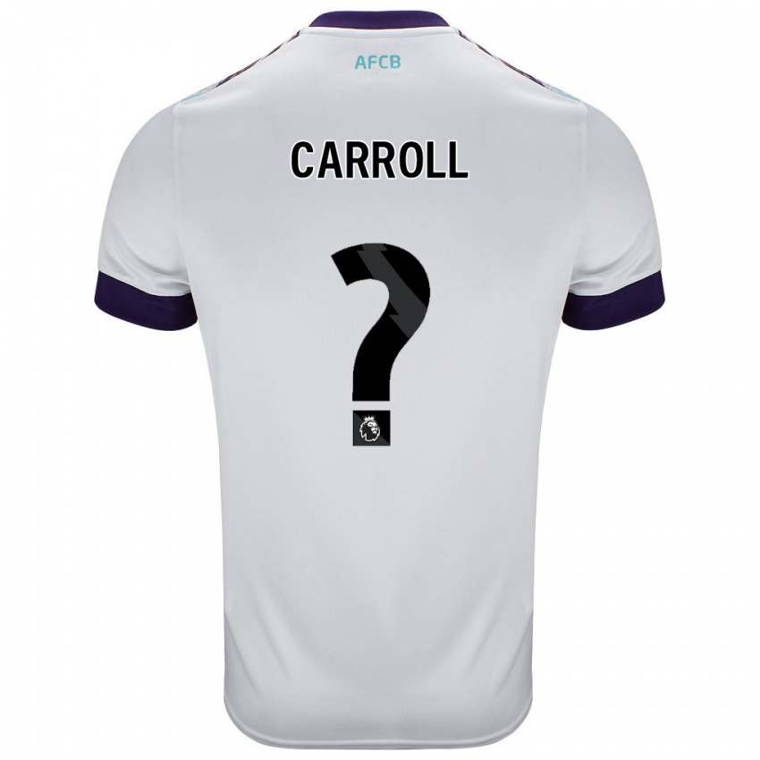 Niño Camiseta Ryan Carroll #0 Blanco Verde Púrpura 2ª Equipación 2024/25 La Camisa