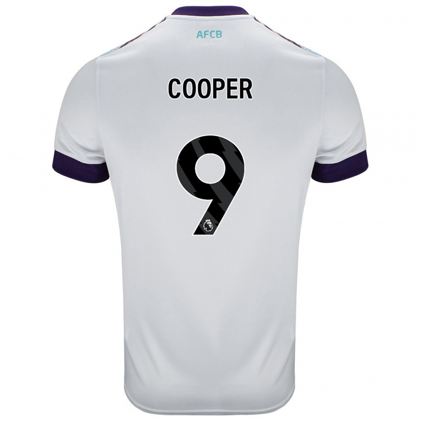 Niño Camiseta Lucy Cooper #9 Blanco Verde Púrpura 2ª Equipación 2024/25 La Camisa