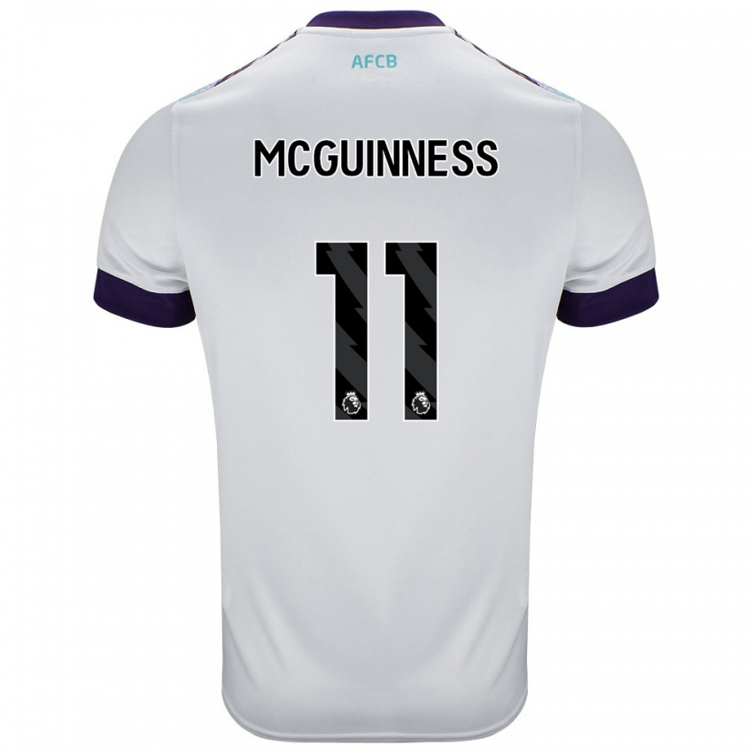 Niño Camiseta Gemma Mcguinness #11 Blanco Verde Púrpura 2ª Equipación 2024/25 La Camisa