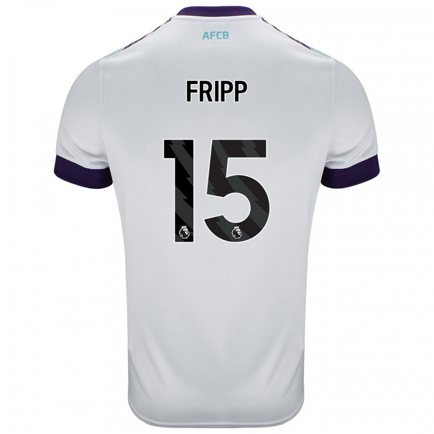 Niño Camiseta Kelly Fripp #15 Blanco Verde Púrpura 2ª Equipación 2024/25 La Camisa