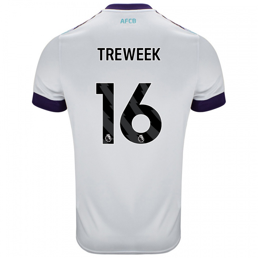 Niño Camiseta Jess Treweek #16 Blanco Verde Púrpura 2ª Equipación 2024/25 La Camisa