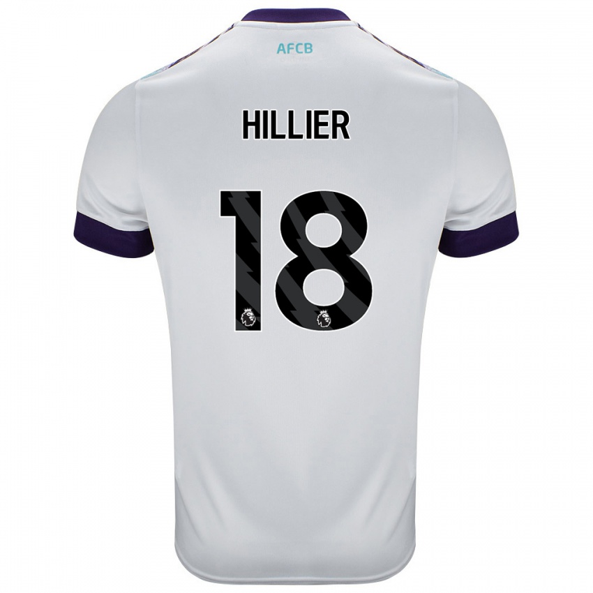 Niño Camiseta Gemma Hillier #18 Blanco Verde Púrpura 2ª Equipación 2024/25 La Camisa