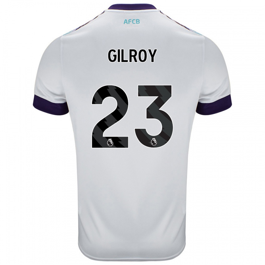 Niño Camiseta Chloe Gilroy #23 Blanco Verde Púrpura 2ª Equipación 2024/25 La Camisa