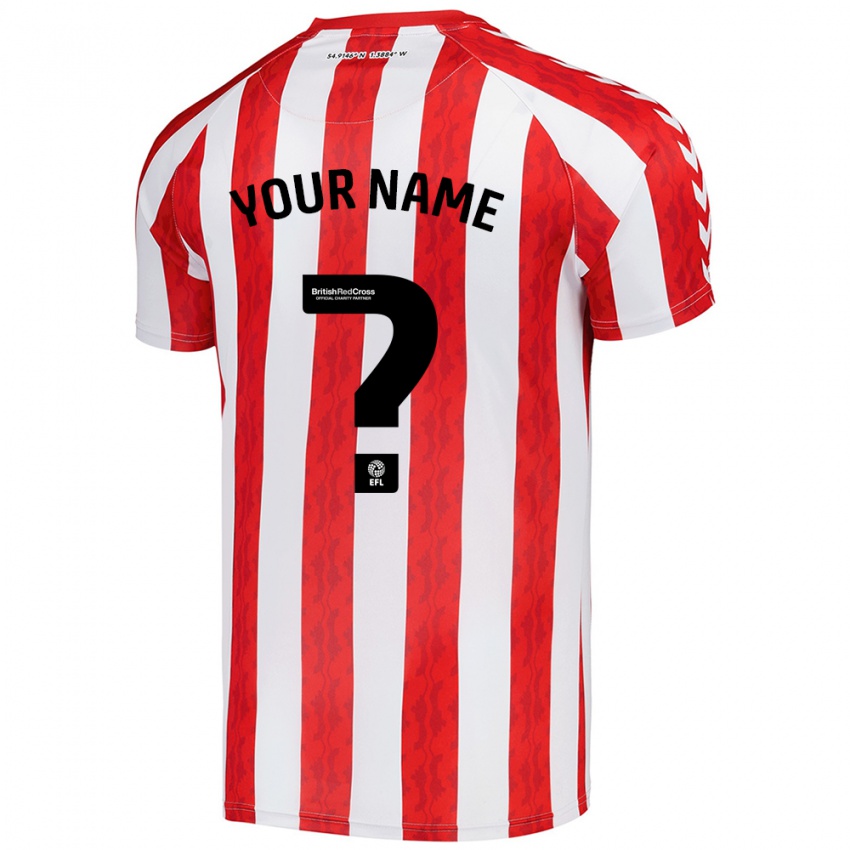 Hombre Camiseta Ihren Namen #0 Rojo Blanco 1ª Equipación 2024/25 La Camisa