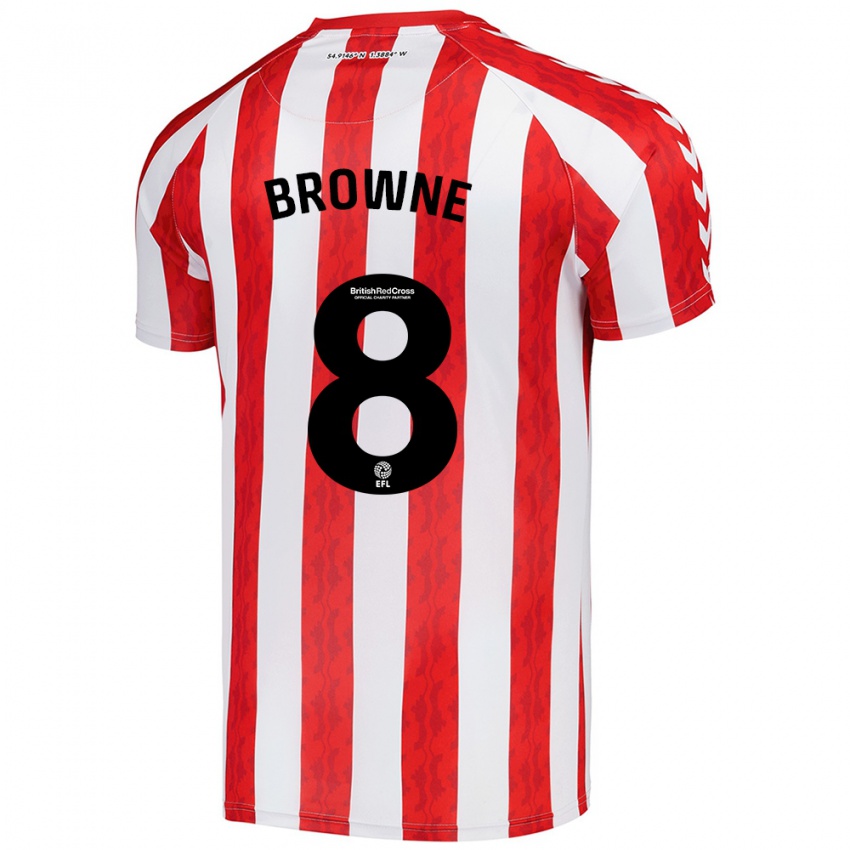 Hombre Camiseta Alan Browne #8 Rojo Blanco 1ª Equipación 2024/25 La Camisa