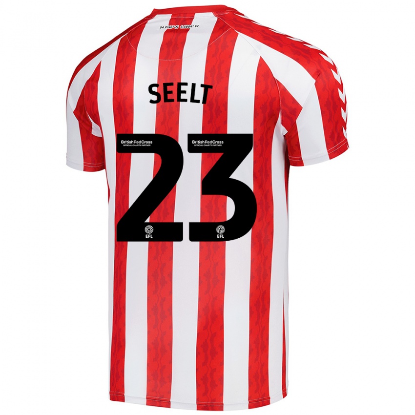 Hombre Camiseta Jenson Seelt #23 Rojo Blanco 1ª Equipación 2024/25 La Camisa