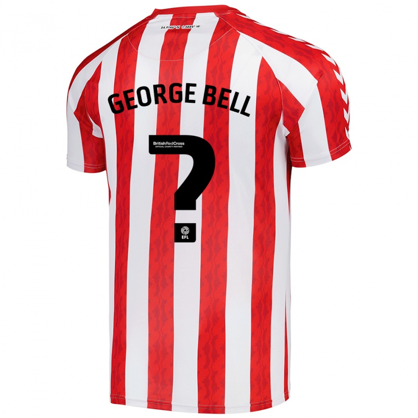 Hombre Camiseta George Bell #0 Rojo Blanco 1ª Equipación 2024/25 La Camisa