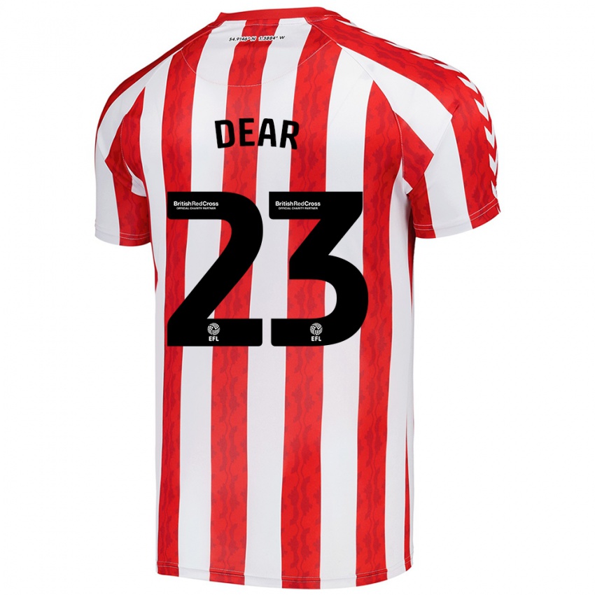 Hombre Camiseta Jenna Dear #23 Rojo Blanco 1ª Equipación 2024/25 La Camisa