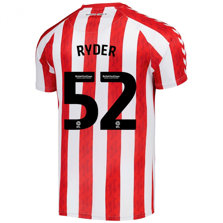 Hombre Camiseta Joe Ryder #52 Rojo Blanco 1ª Equipación 2024/25 La Camisa