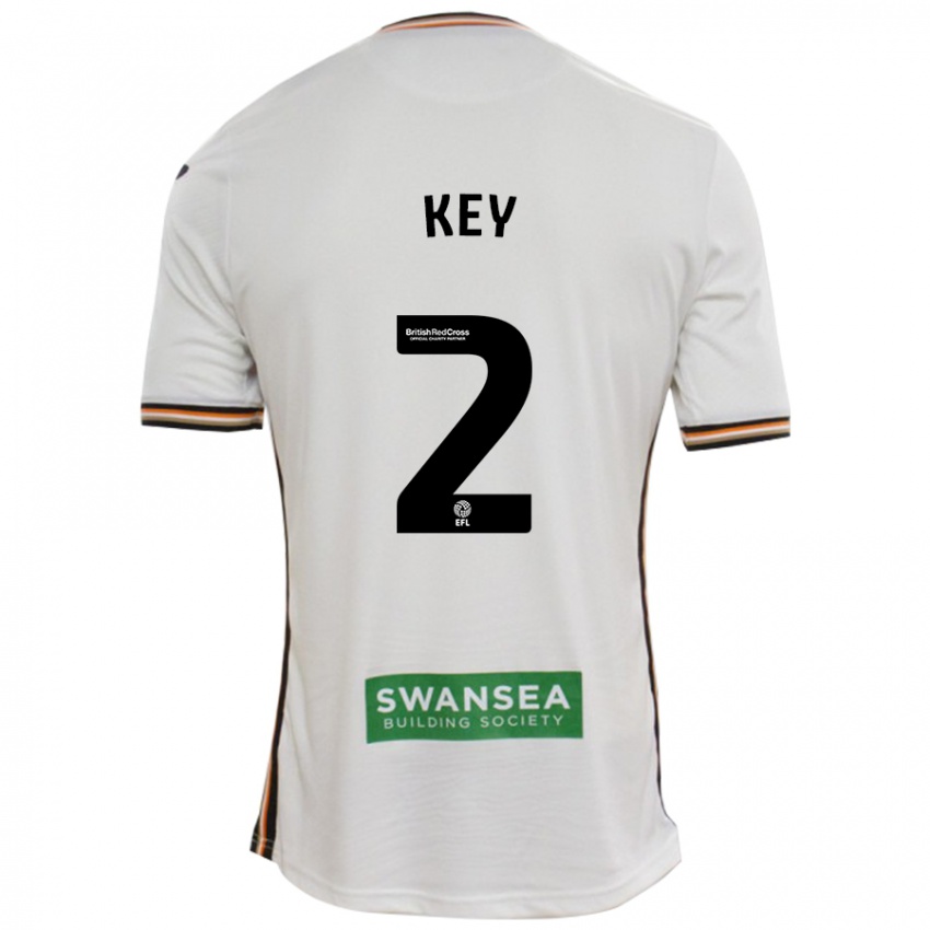 Hombre Camiseta Josh Key #2 Blanco 1ª Equipación 2024/25 La Camisa