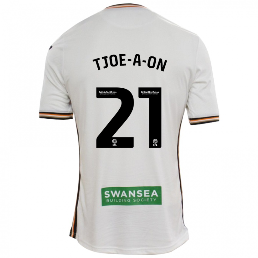 Hombre Camiseta Nathan Tjoe-A-On #21 Blanco 1ª Equipación 2024/25 La Camisa