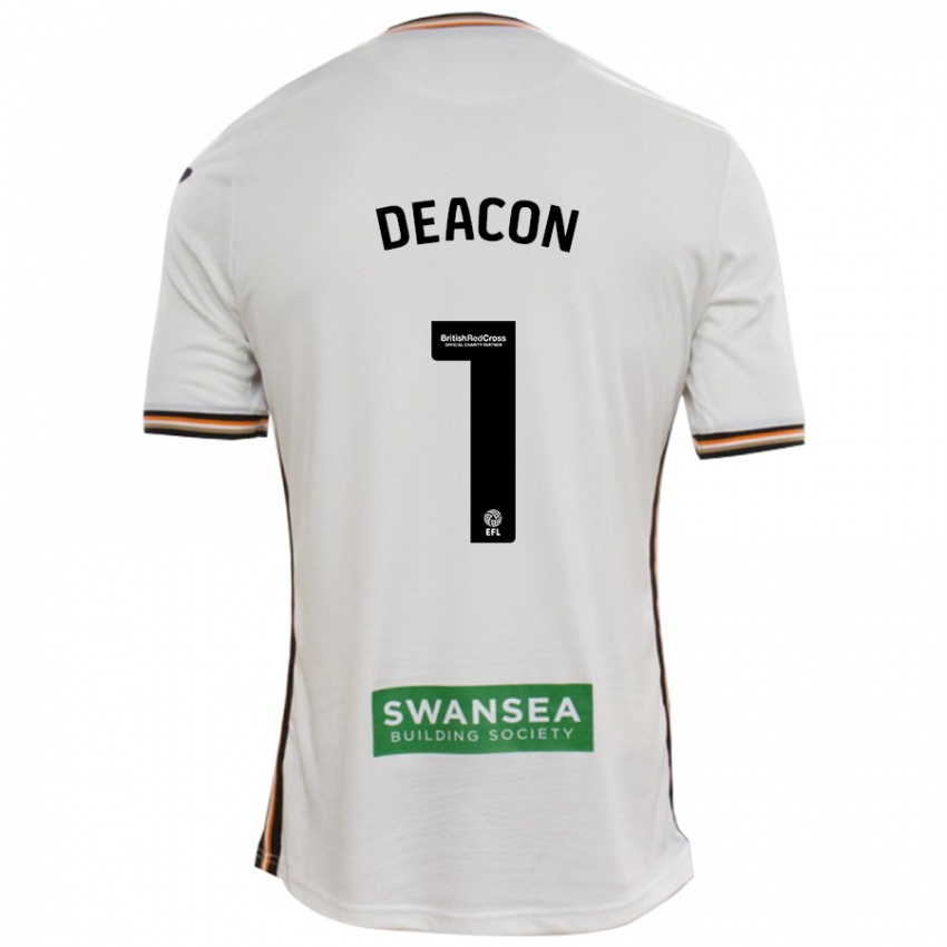 Hombre Camiseta Chelsea Deacon #1 Blanco 1ª Equipación 2024/25 La Camisa