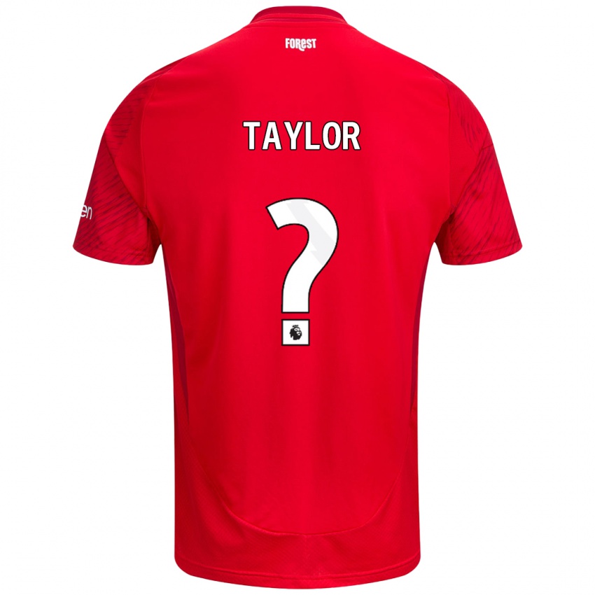 Hombre Camiseta Dale Taylor #0 Rojo Blanco 1ª Equipación 2024/25 La Camisa