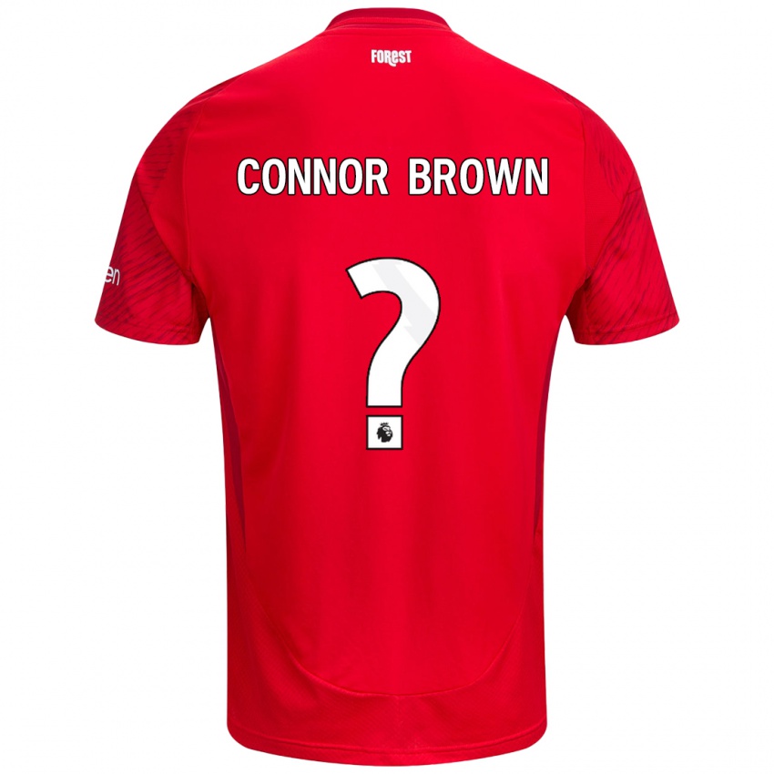 Hombre Camiseta Connor Brown #0 Rojo Blanco 1ª Equipación 2024/25 La Camisa