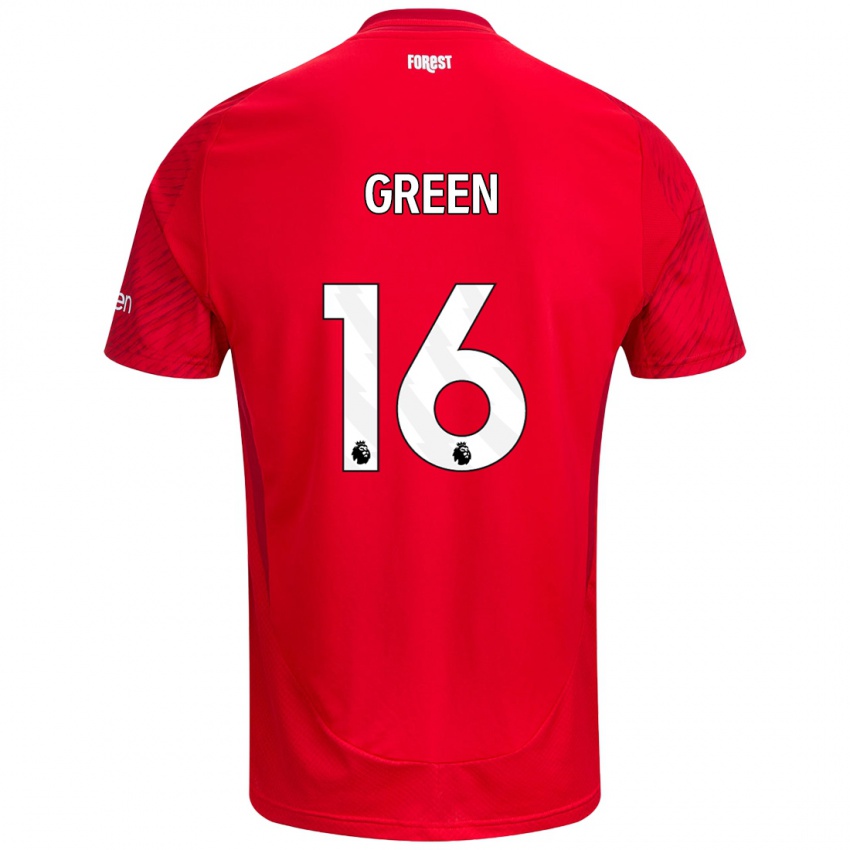 Hombre Camiseta Mollie Green #16 Rojo Blanco 1ª Equipación 2024/25 La Camisa