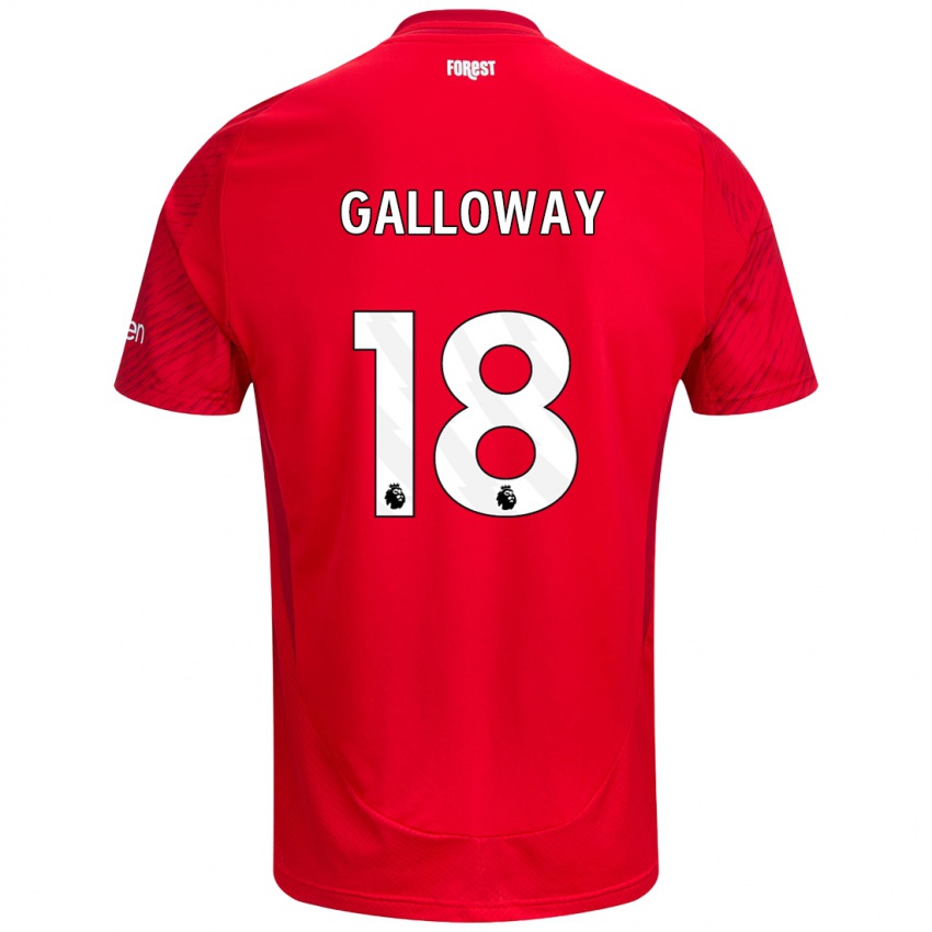 Hombre Camiseta Bridget Galloway #18 Rojo Blanco 1ª Equipación 2024/25 La Camisa