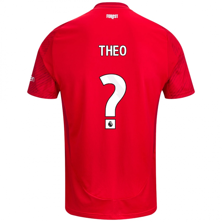 Hombre Camiseta Theo Robinson #0 Rojo Blanco 1ª Equipación 2024/25 La Camisa