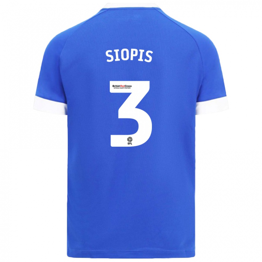 Hombre Camiseta Manolis Siopis #3 Azul Cielo 1ª Equipación 2024/25 La Camisa