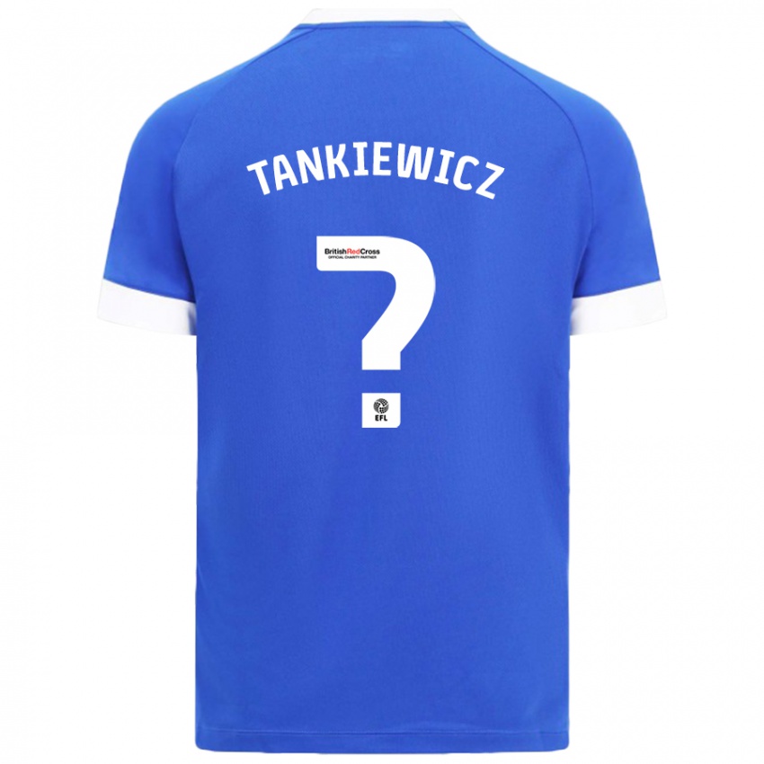 Hombre Camiseta Rob Tankiewicz #0 Azul Cielo 1ª Equipación 2024/25 La Camisa