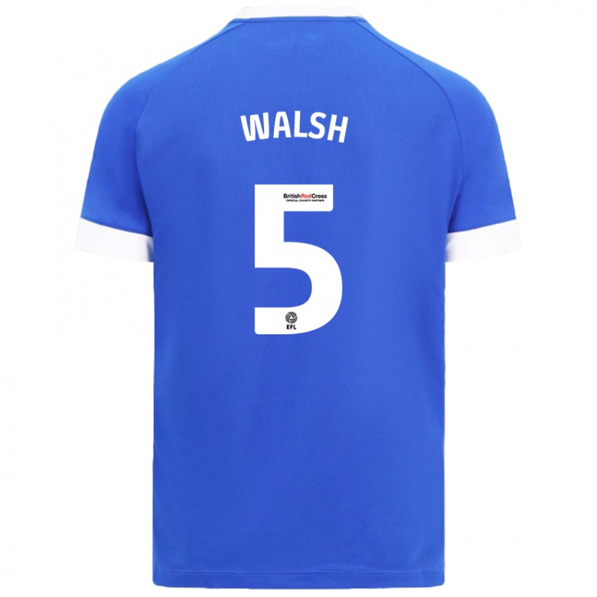 Hombre Camiseta Siobhan Walsh #5 Azul Cielo 1ª Equipación 2024/25 La Camisa