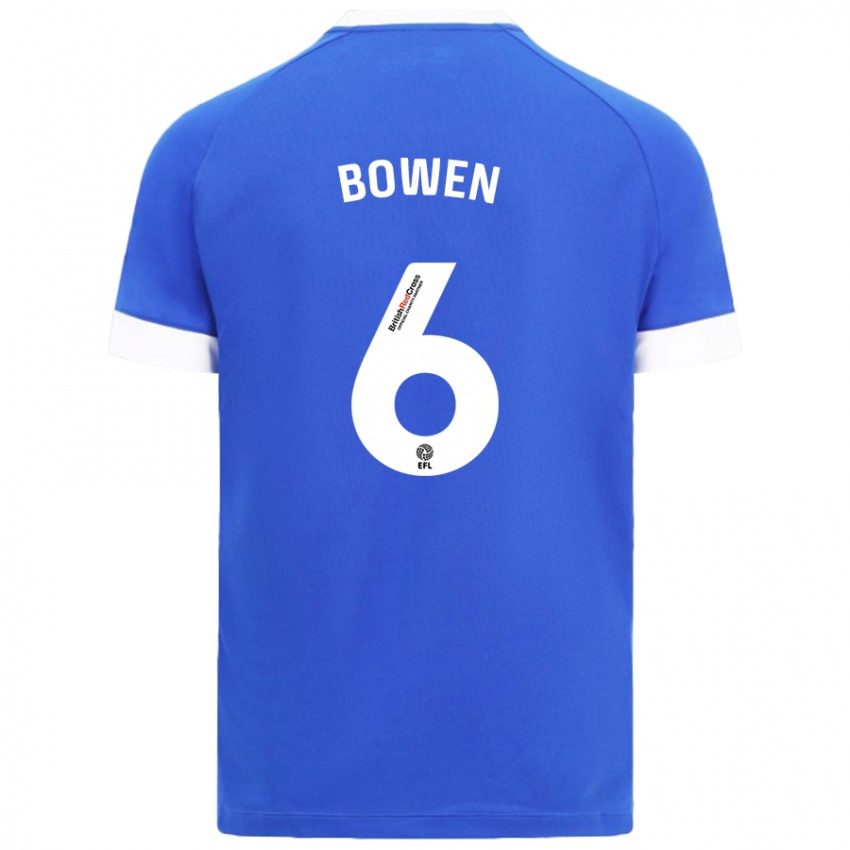 Hombre Camiseta Megan Bowen #6 Azul Cielo 1ª Equipación 2024/25 La Camisa