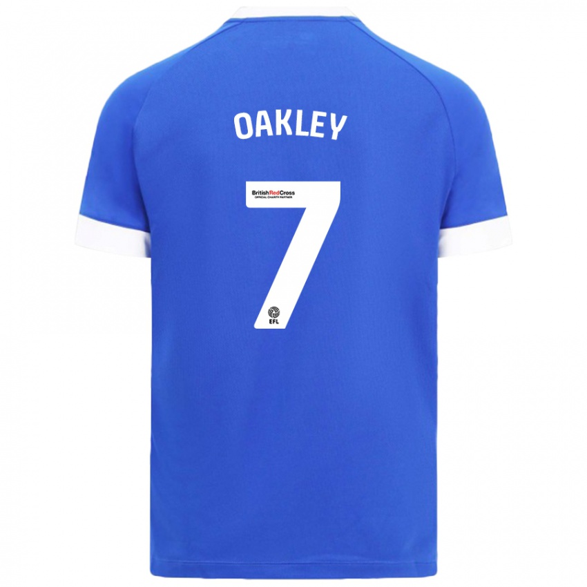 Hombre Camiseta Rhianne Oakley #7 Azul Cielo 1ª Equipación 2024/25 La Camisa