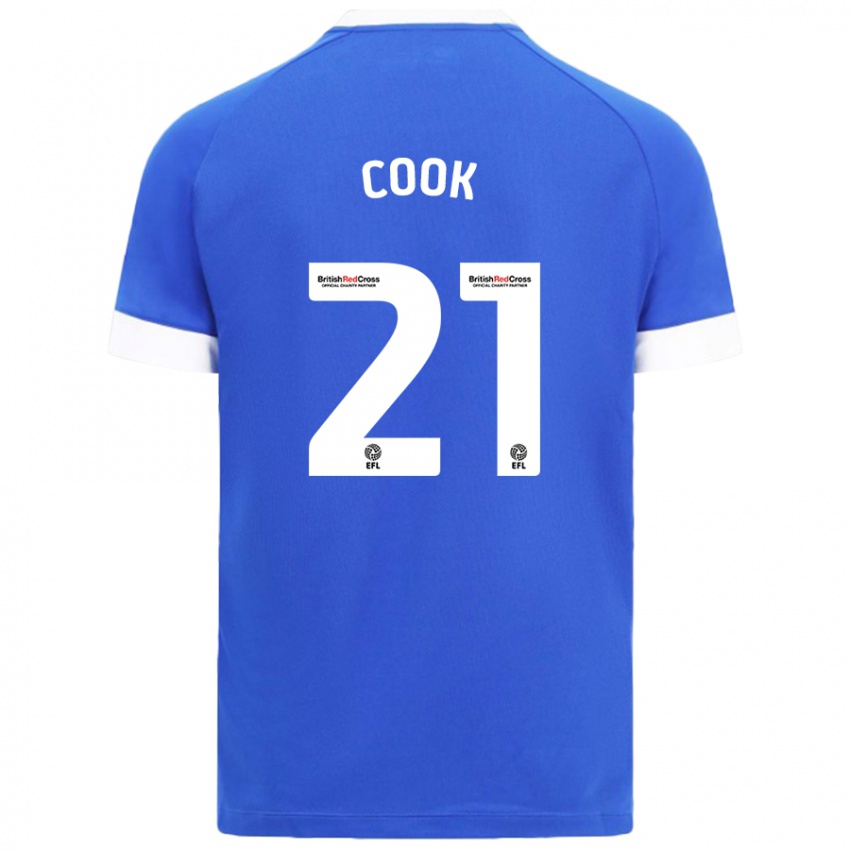 Hombre Camiseta Mikayla Cook #21 Azul Cielo 1ª Equipación 2024/25 La Camisa