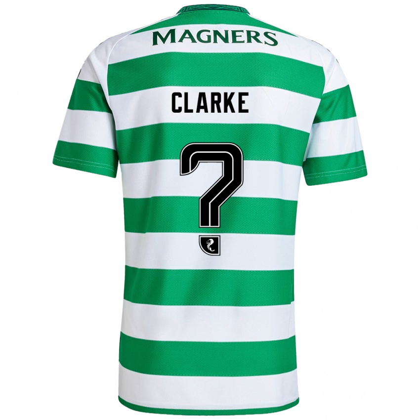 Hombre Camiseta Josh Clarke #0 Verde Blanco 1ª Equipación 2024/25 La Camisa