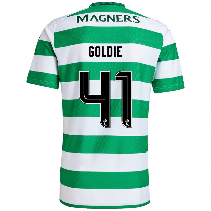 Hombre Camiseta Clare Goldie #41 Verde Blanco 1ª Equipación 2024/25 La Camisa