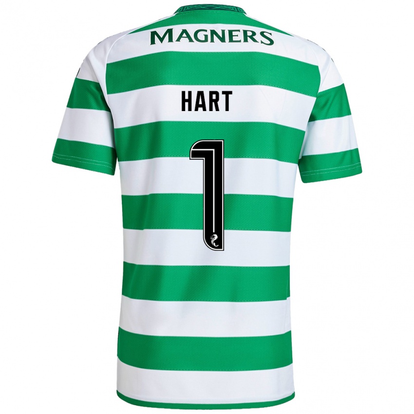 Hombre Camiseta Joe Hart #1 Verde Blanco 1ª Equipación 2024/25 La Camisa