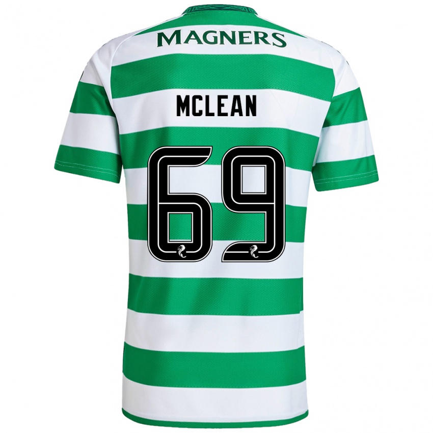 Hombre Camiseta Kai Mclean #69 Verde Blanco 1ª Equipación 2024/25 La Camisa