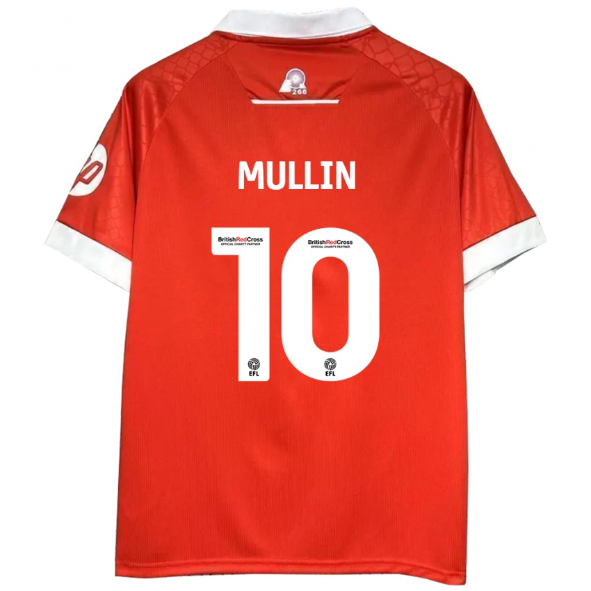 Hombre Camiseta Paul Mullin #10 Rojo Blanco 1ª Equipación 2024/25 La Camisa