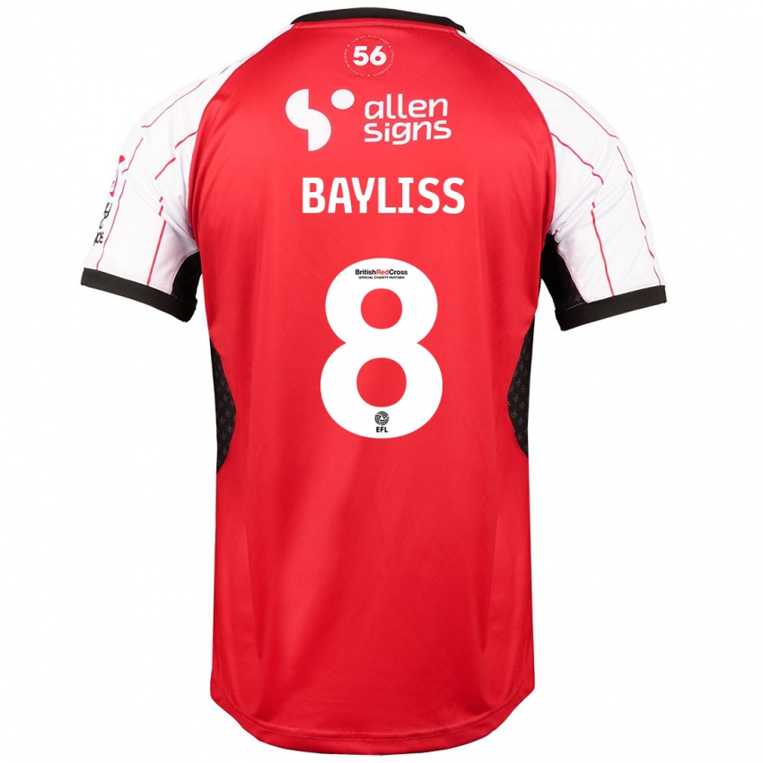 Hombre Camiseta Tom Bayliss #8 Blanco 1ª Equipación 2024/25 La Camisa