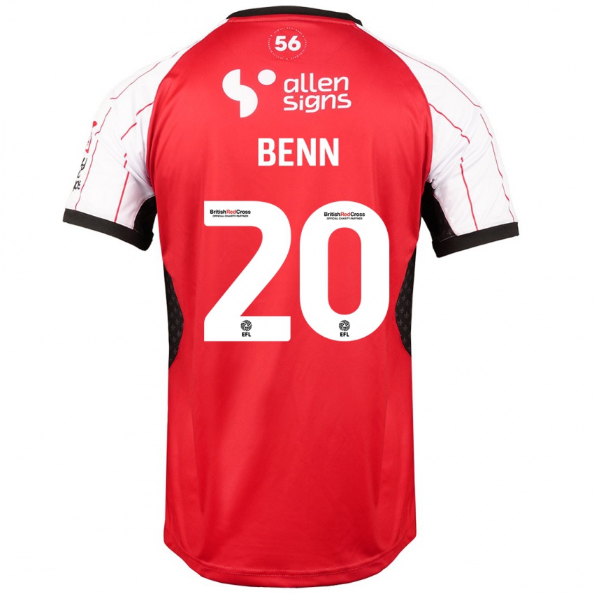 Hombre Camiseta Jay Benn #20 Blanco 1ª Equipación 2024/25 La Camisa