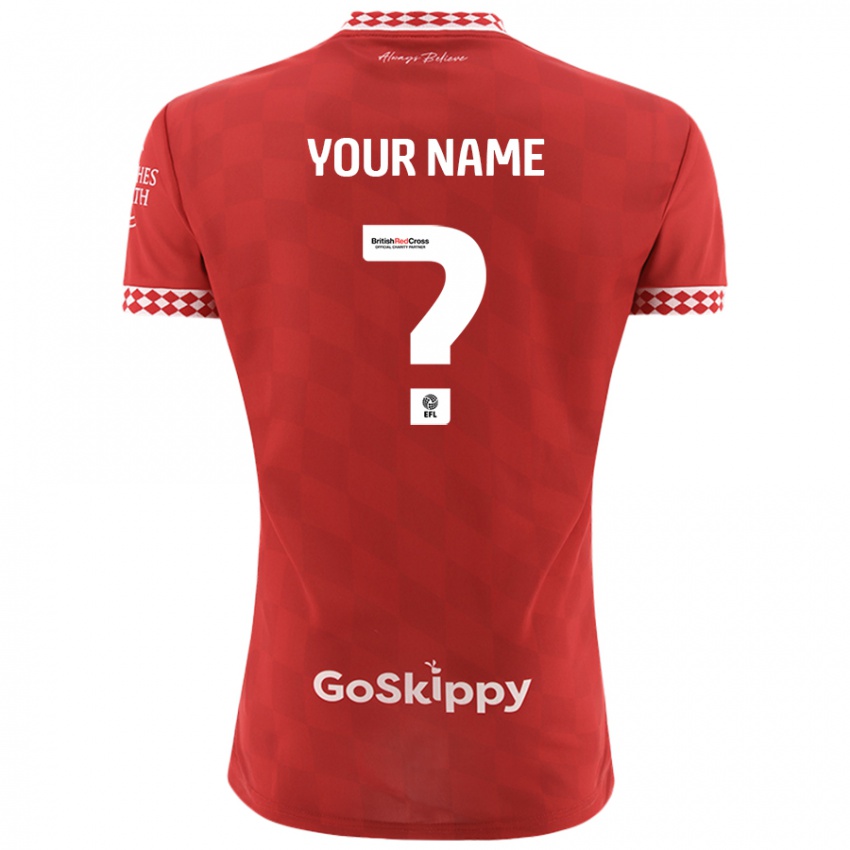 Hombre Camiseta Ihren Namen #0 Rojo 1ª Equipación 2024/25 La Camisa