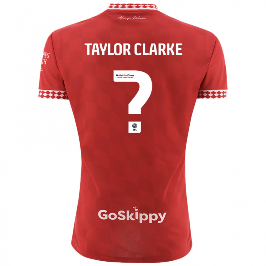 Hombre Camiseta Omar Taylor-Clarke #0 Rojo 1ª Equipación 2024/25 La Camisa