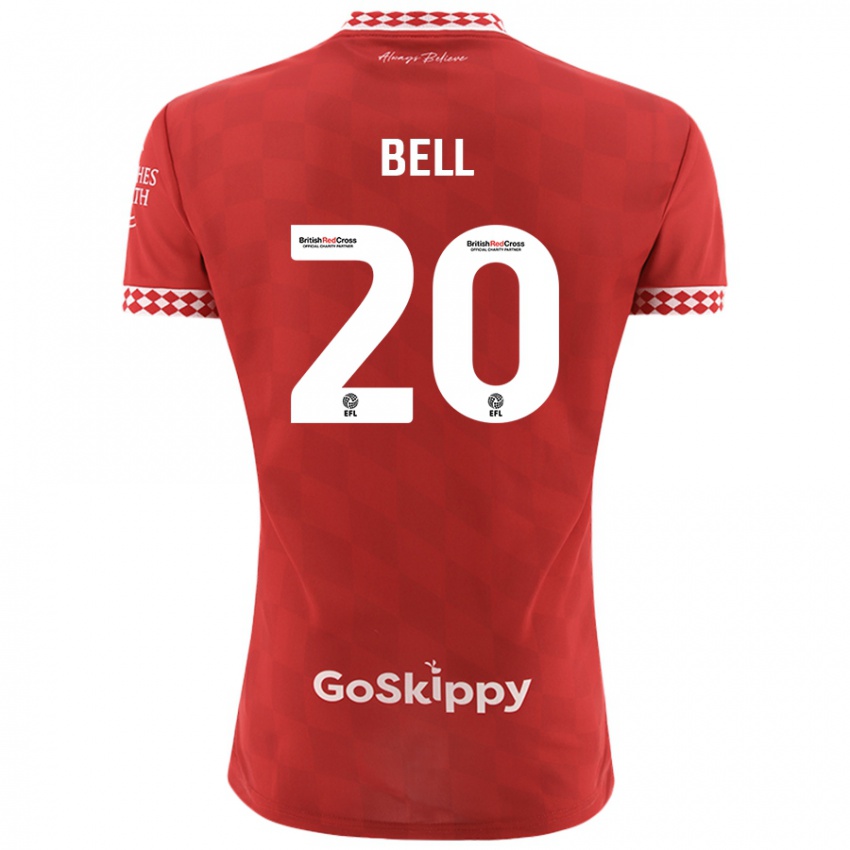 Hombre Camiseta Sam Bell #20 Rojo 1ª Equipación 2024/25 La Camisa