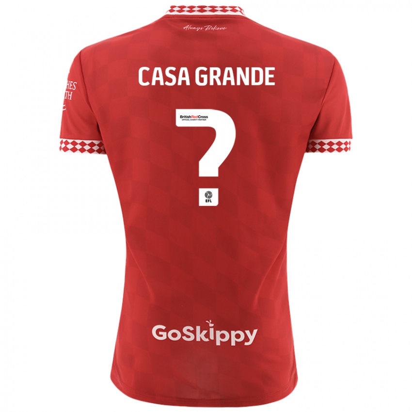 Hombre Camiseta Josey Casa-Grande #0 Rojo 1ª Equipación 2024/25 La Camisa