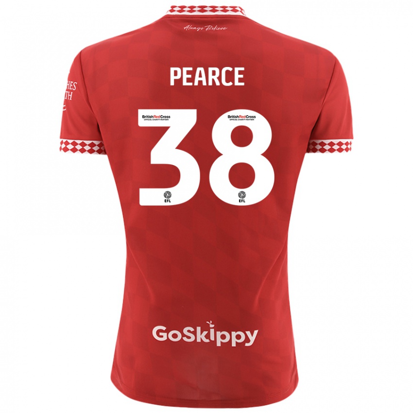 Hombre Camiseta Manon Pearce #38 Rojo 1ª Equipación 2024/25 La Camisa