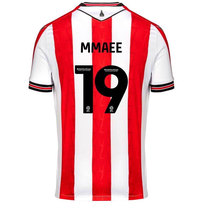 Hombre Camiseta Ryan Mmaee #19 Rojo Blanco 1ª Equipación 2024/25 La Camisa