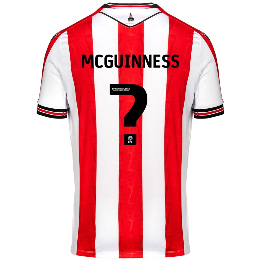 Hombre Camiseta Dara Mcguinness #0 Rojo Blanco 1ª Equipación 2024/25 La Camisa