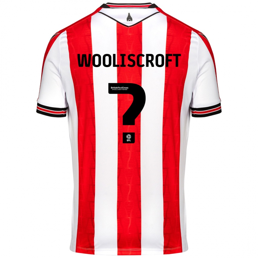 Hombre Camiseta Morgan Wooliscroft #0 Rojo Blanco 1ª Equipación 2024/25 La Camisa