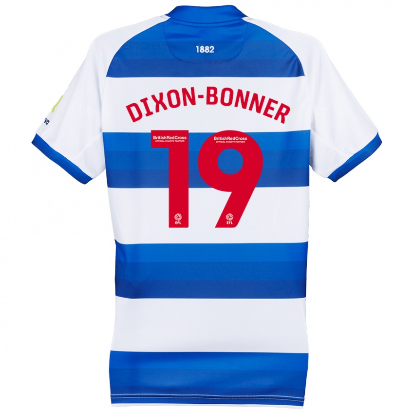 Hombre Camiseta Elijah Dixon-Bonner #19 Blanco Azul 1ª Equipación 2024/25 La Camisa