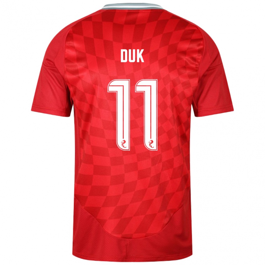 Hombre Camiseta Duk #11 Rojo 1ª Equipación 2024/25 La Camisa