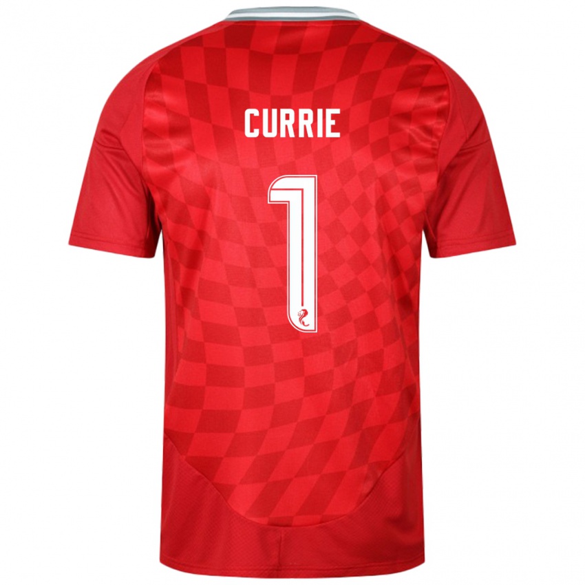 Hombre Camiseta Jennifer Currie #1 Rojo 1ª Equipación 2024/25 La Camisa