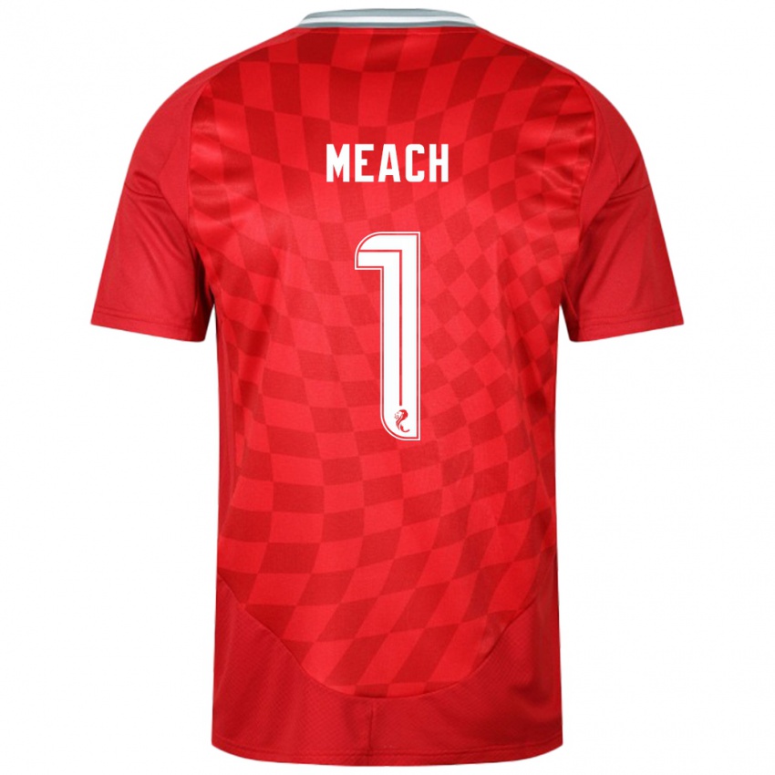 Hombre Camiseta Aaliyah-Jay Meach #1 Rojo 1ª Equipación 2024/25 La Camisa